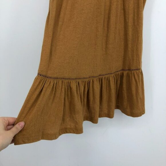 Anthropologie Malaga tiered tunic tank top in Ochre tan/mustard Medium - Picture 13 of 16